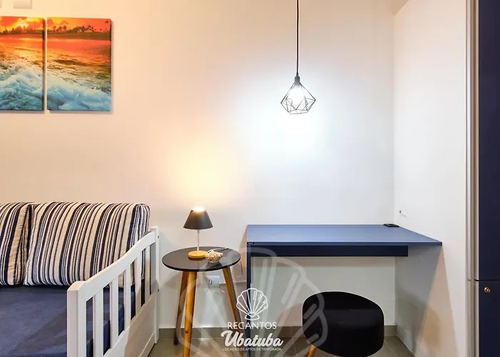 Estudio Moderno, Com Churrasqueira, Wifi, Ac E Piscina, No Itagua Em Ubatuba, Recanto 113